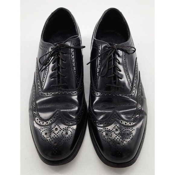 Florsheim Imperial Black Leather Lace Up Wingtip Oxford Brogue Shoes Size 10.5 E main image 11